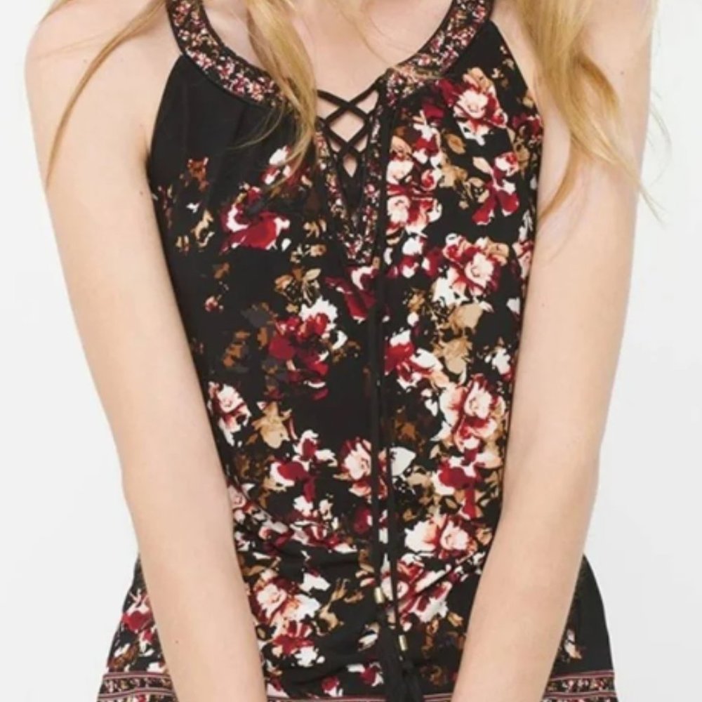 White House Black Market Floral Tunic